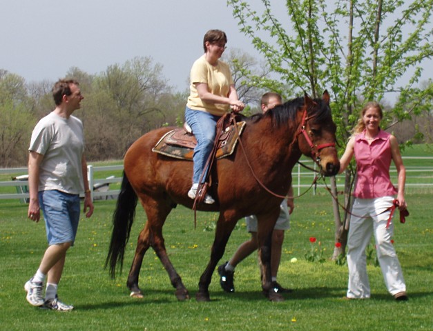 Linda on a horse